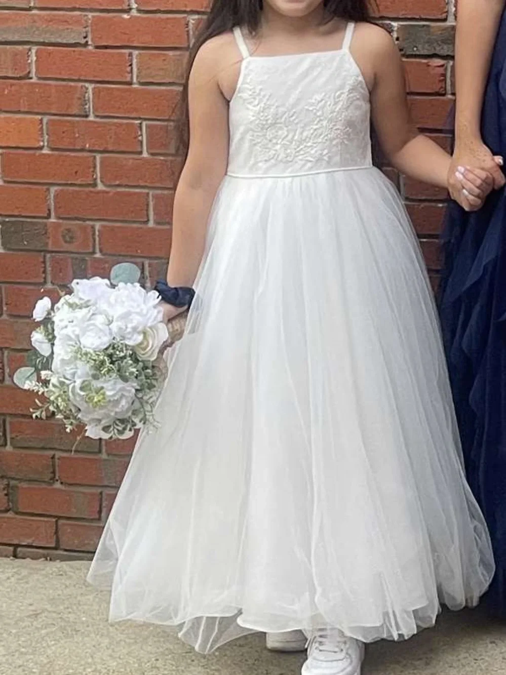 David's Bridal Ivory Tulle Ball Gown for Girls - Picture 3 of 3
